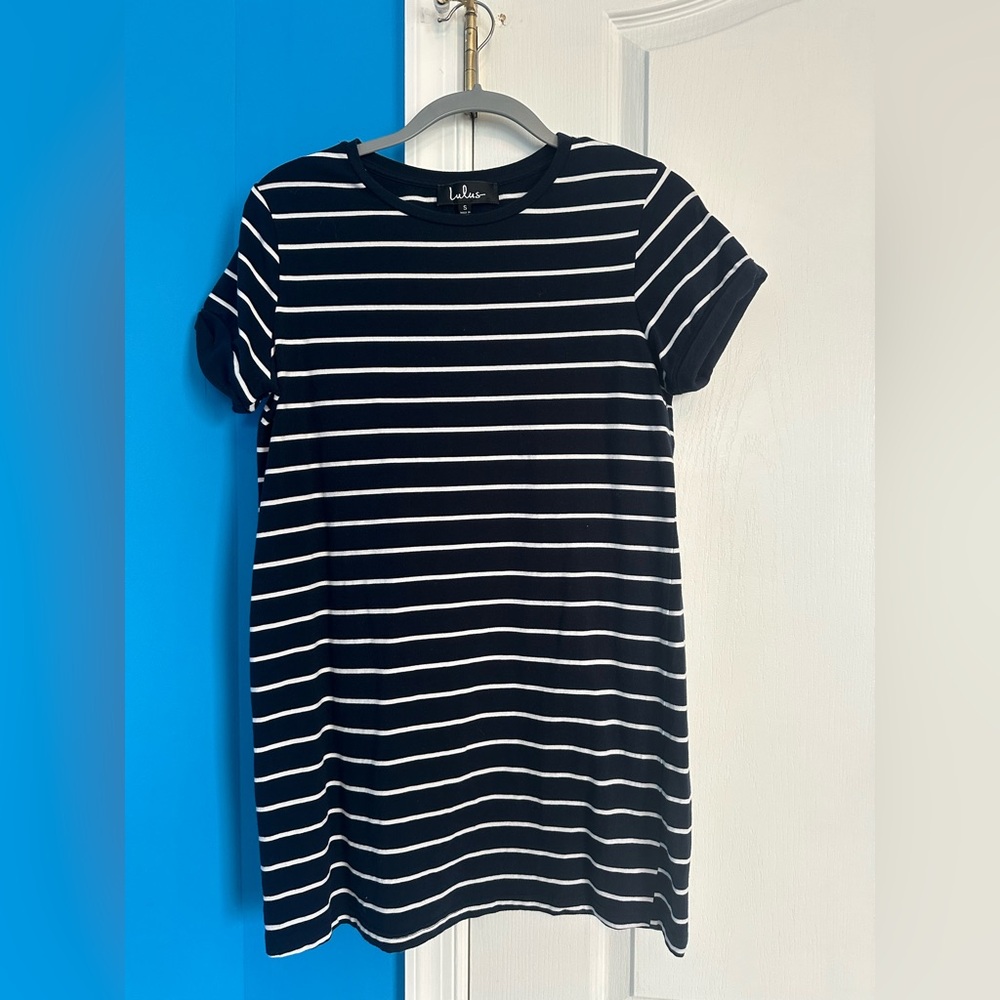 Stripped T-Shirt Dress Small Lulus